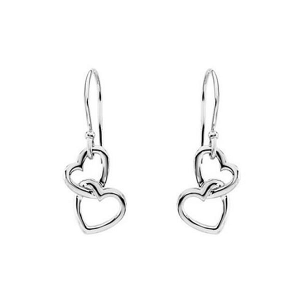 925 Sterling Silver Polished Heart Knot Hoop Earrings 925 Sterling Silver Polished Heart Knot Hoop Earrings